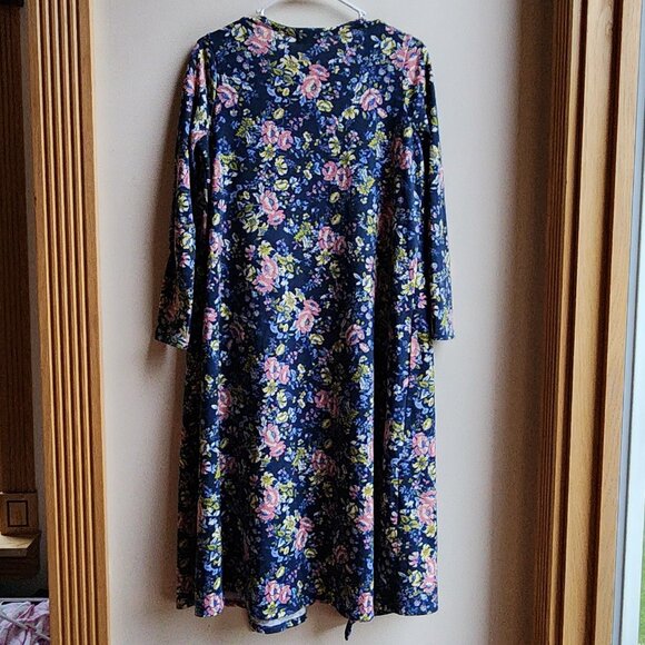 LuLaRoe Floral Long Open Cardigan Jersey Size Small - Picture 14 of 14